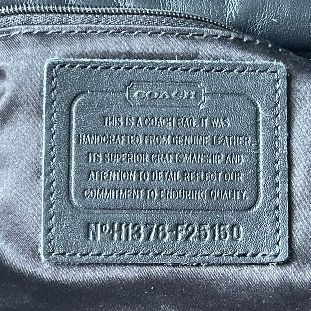 COACH F25150 Campbell Black Leather Crossbody Camera Bag Brass - Picture 3 of 12